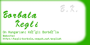 borbala kegli business card